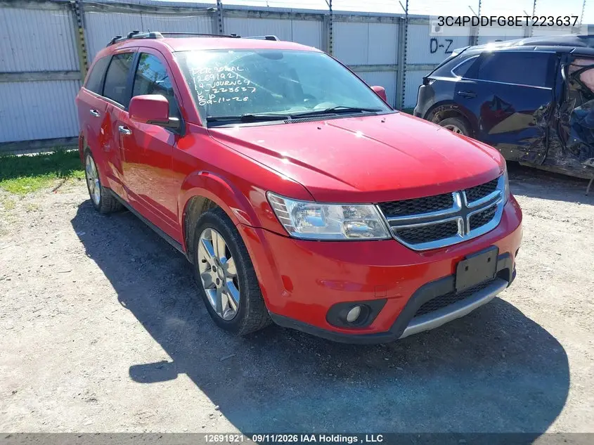 DODGE JOURNEY 2014, VIN 3C4PDDFG8ET223637