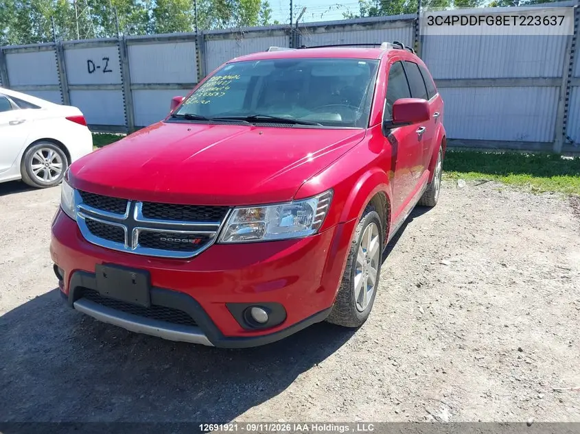 2014 DODGE JOURNEY VIN 3C4PDDFG8ET223637 — фото 2