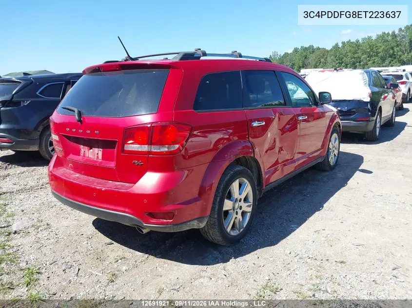 2014 DODGE JOURNEY VIN 3C4PDDFG8ET223637 — фото 4