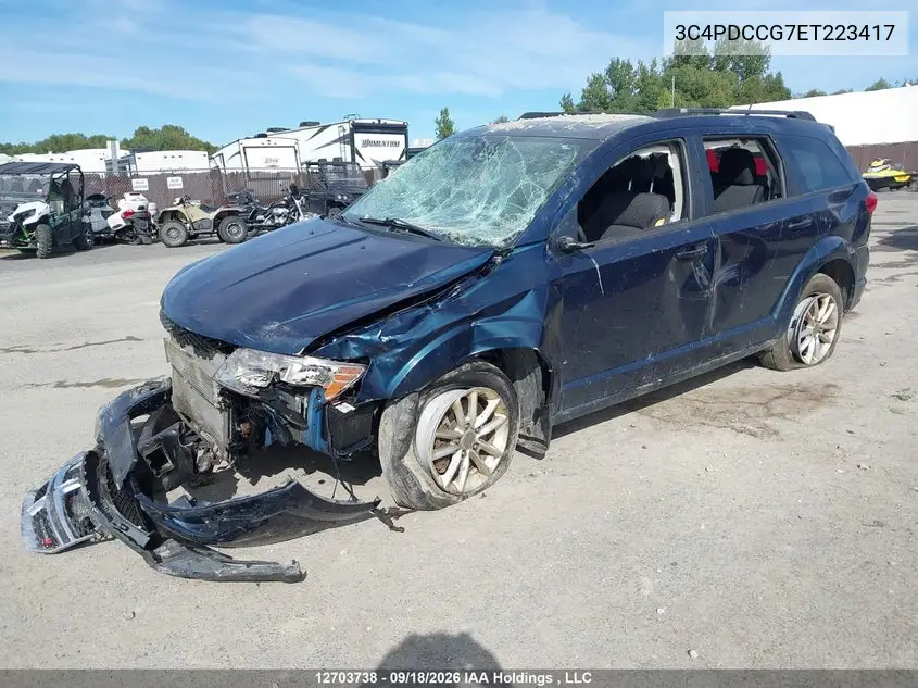 2014 DODGE JOURNEY VIN 3C4PDCCG7ET223417 — фото 2