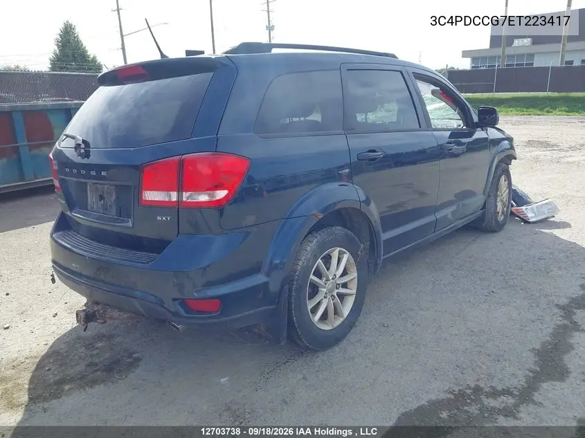 2014 DODGE JOURNEY VIN 3C4PDCCG7ET223417 — фото 4