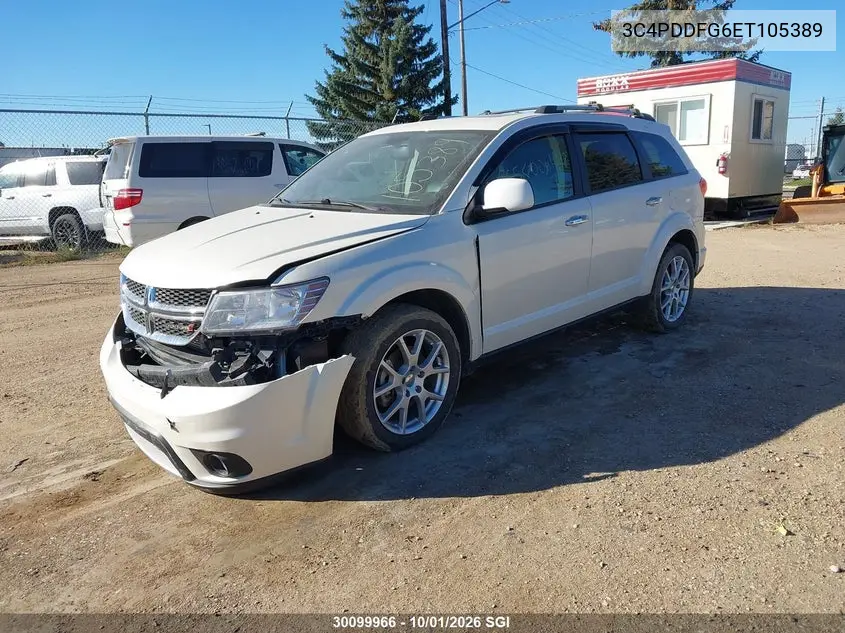 2014 DODGE JOURNEY VIN 3C4PDDFG6ET105389 — фото 2