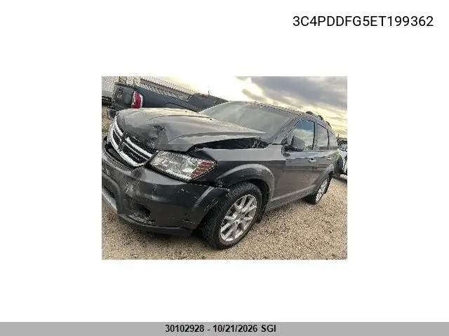 2014 DODGE JOURNEY VIN 3C4PDDFG5ET199362 — фото 2