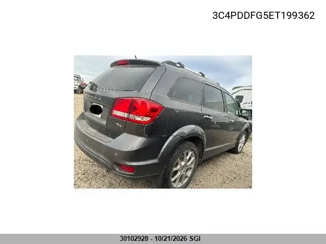 2014 DODGE JOURNEY VIN 3C4PDDFG5ET199362 — фото 4