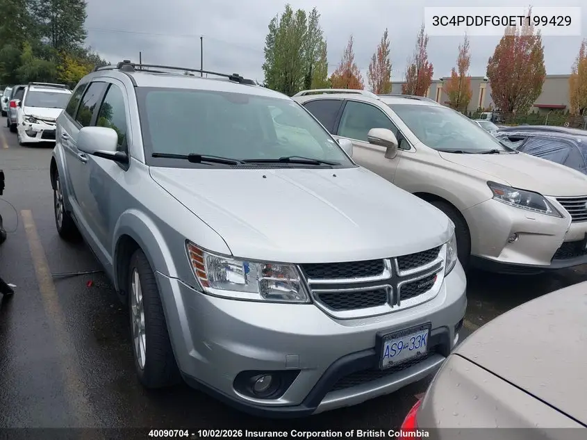 DODGE JOURNEY 2014, VIN 3C4PDDFG0ET199429
