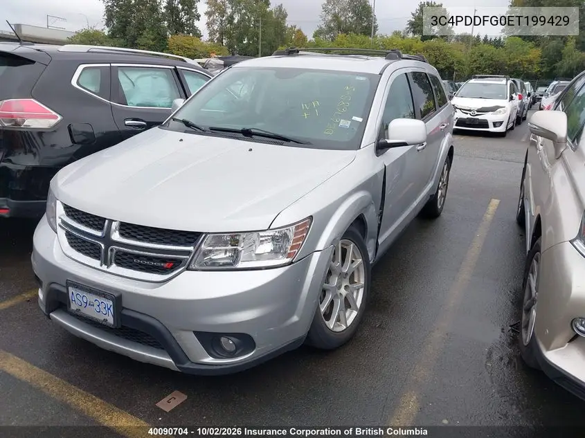 2014 DODGE JOURNEY VIN 3C4PDDFG0ET199429 — фото 2