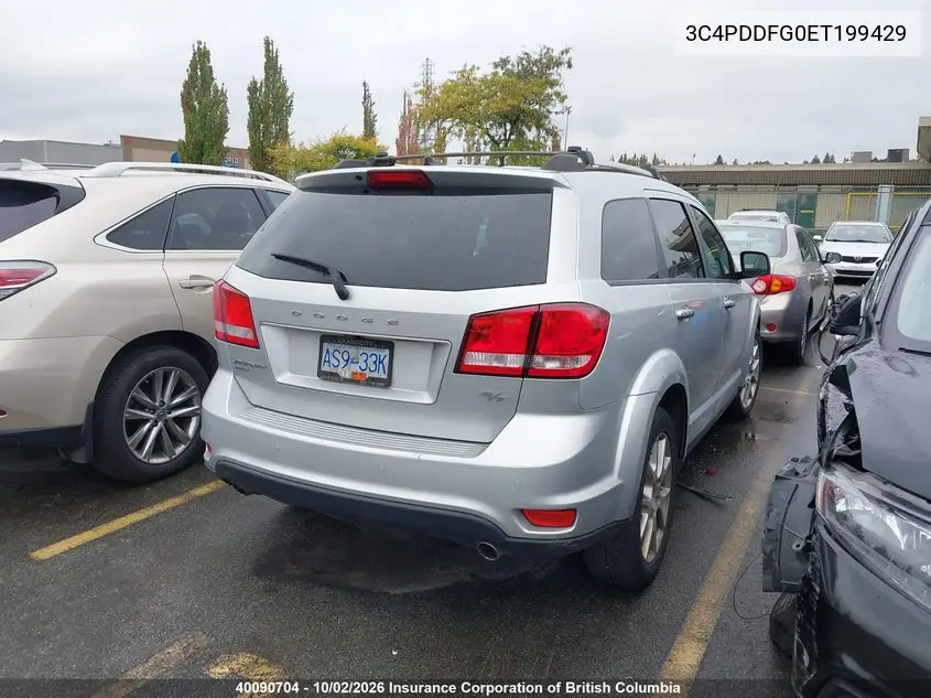 2014 DODGE JOURNEY VIN 3C4PDDFG0ET199429 — фото 4