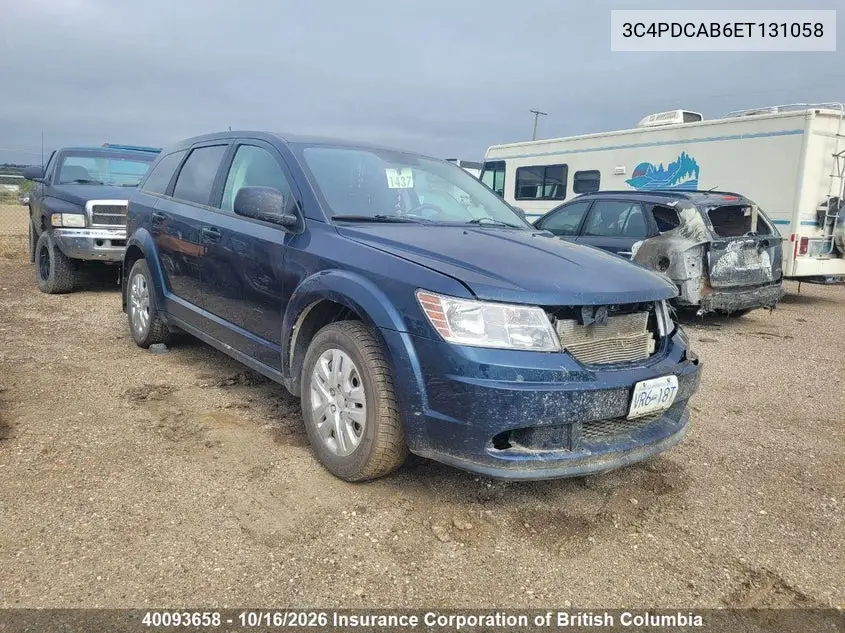 DODGE JOURNEY 2014, VIN 3C4PDCAB6ET131058