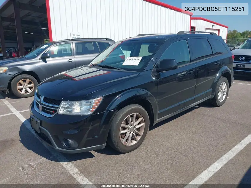 2014 DODGE JOURNEY VIN 3C4PDCBG5ET115251 — фото 2