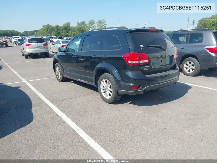 2014 DODGE JOURNEY VIN 3C4PDCBG5ET115251 — фото 3