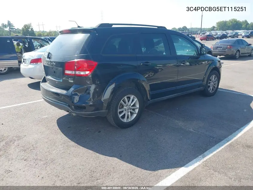 2014 DODGE JOURNEY VIN 3C4PDCBG5ET115251 — фото 4