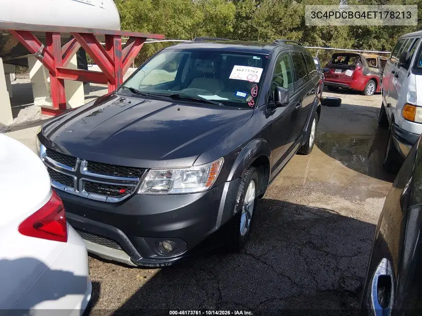 2014 DODGE JOURNEY VIN 3C4PDCBG4ET178213 — фото 2