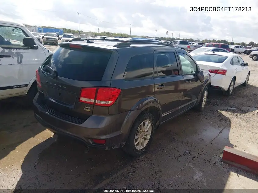 2014 DODGE JOURNEY VIN 3C4PDCBG4ET178213 — фото 4