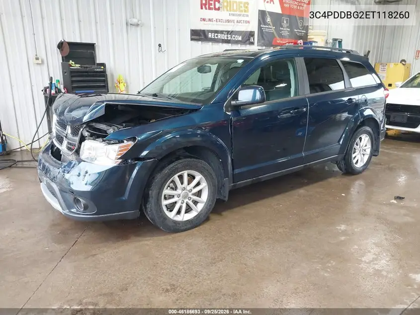 2014 DODGE JOURNEY VIN 3C4PDDBG2ET118260 — фото 2