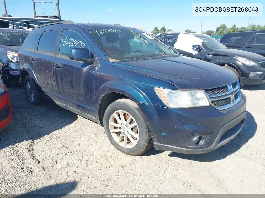 DODGE JOURNEY 2014, VIN 3C4PDCBG8ET268643