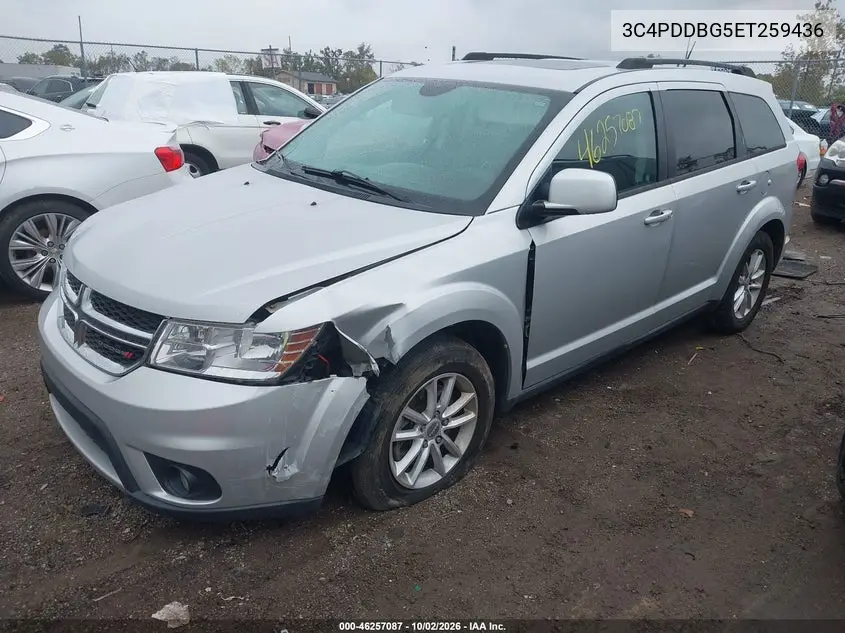 2014 DODGE JOURNEY VIN 3C4PDDBG5ET259436 — фото 2