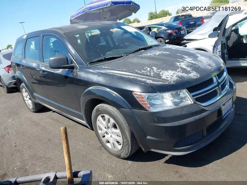 DODGE JOURNEY 2014, VIN 3C4PDCAB5ET181269
