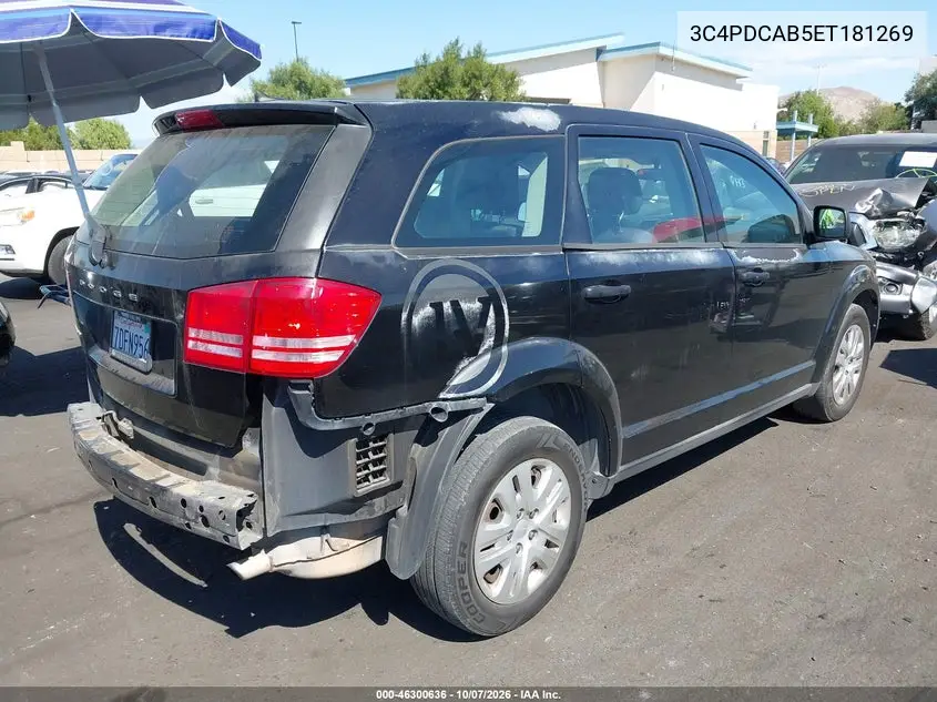 2014 DODGE JOURNEY VIN 3C4PDCAB5ET181269 — фото 4