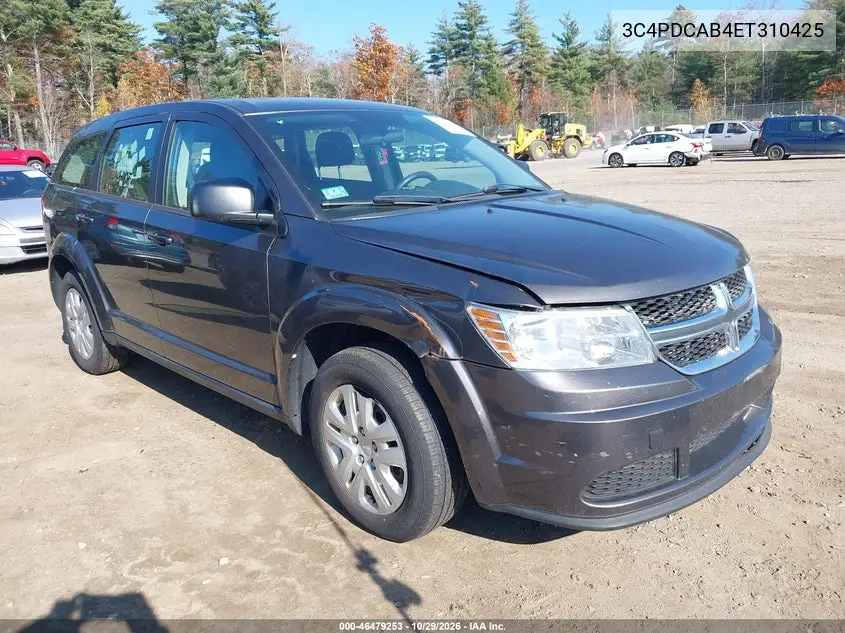 DODGE JOURNEY 2014, VIN 3C4PDCAB4ET310425