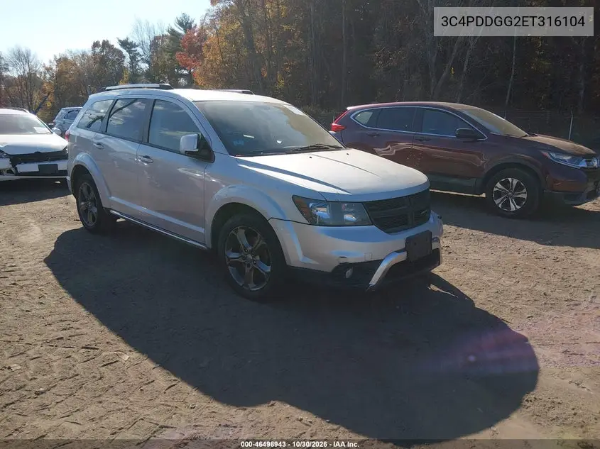 DODGE JOURNEY 2014, VIN 3C4PDDGG2ET316104