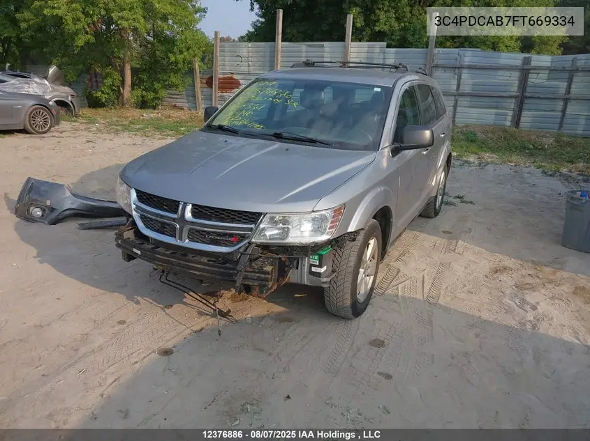 2015 DODGE JOURNEY VIN 3C4PDCAB7FT669334 — фото 2