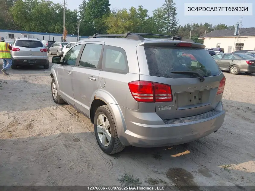 2015 DODGE JOURNEY VIN 3C4PDCAB7FT669334 — фото 3