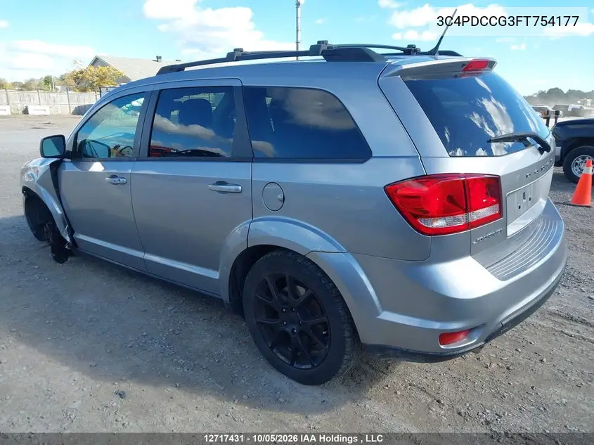 2015 DODGE JOURNEY VIN 3C4PDCCG3FT754177 — фото 3