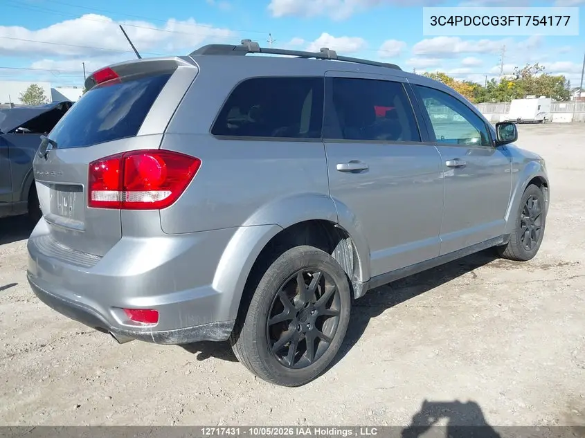 2015 DODGE JOURNEY VIN 3C4PDCCG3FT754177 — фото 4