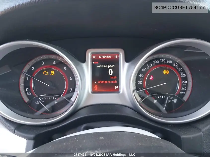 2015 DODGE JOURNEY VIN 3C4PDCCG3FT754177 — фото 7