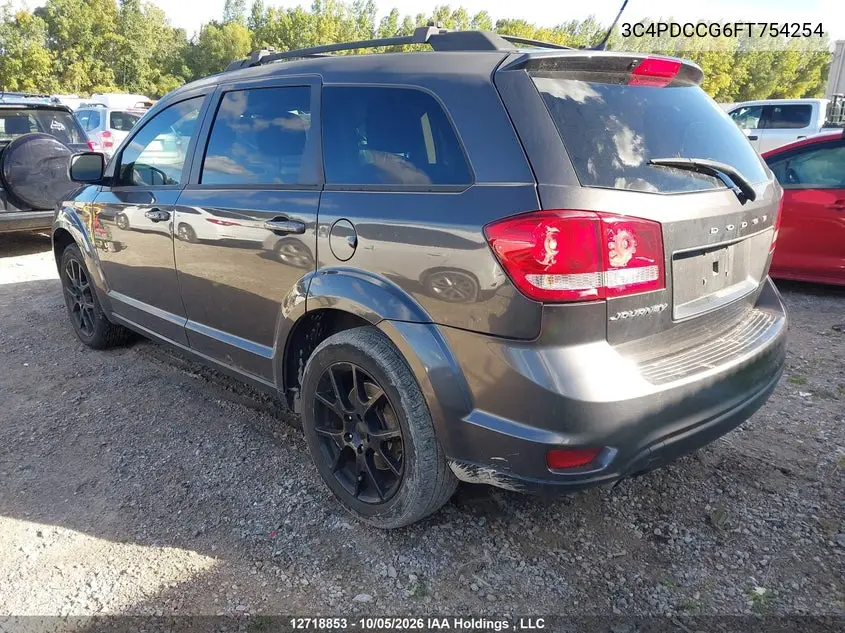 2015 DODGE JOURNEY VIN 3C4PDCCG6FT754254 — фото 3