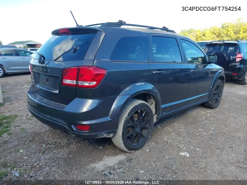 2015 DODGE JOURNEY VIN 3C4PDCCG6FT754254 — фото 4