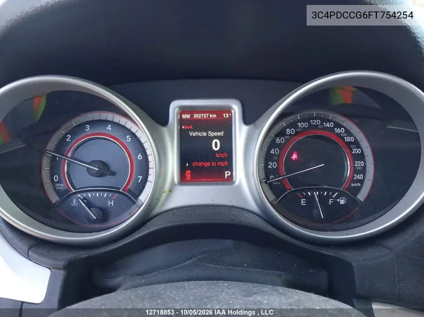 2015 DODGE JOURNEY VIN 3C4PDCCG6FT754254 — фото 7