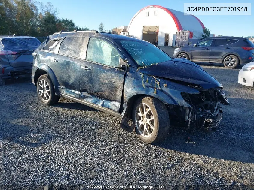DODGE JOURNEY 2015, VIN 3C4PDDFG3FT701948
