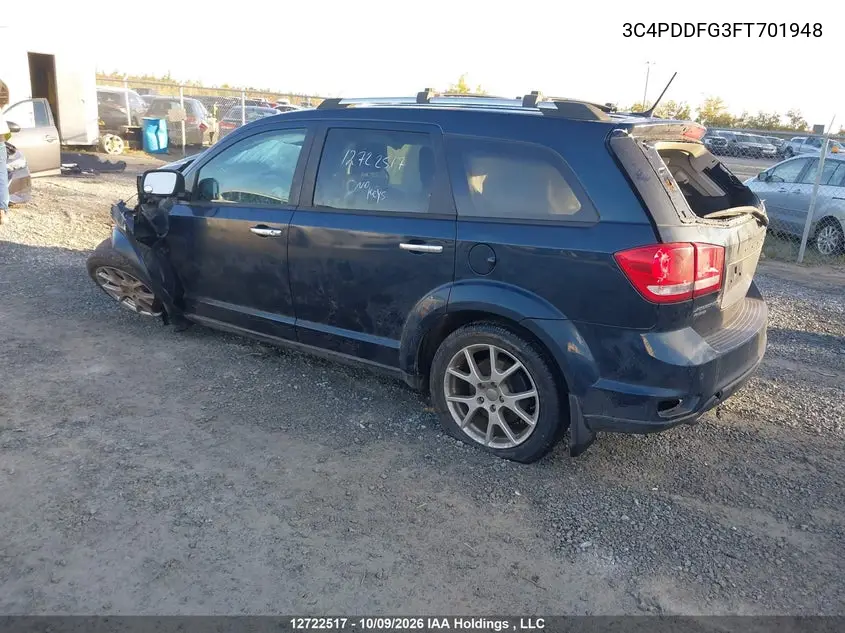 2015 DODGE JOURNEY VIN 3C4PDDFG3FT701948 — фото 3
