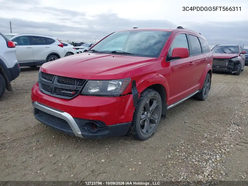 2015 DODGE JOURNEY VIN 3C4PDDGG5FT566311 — фото 2