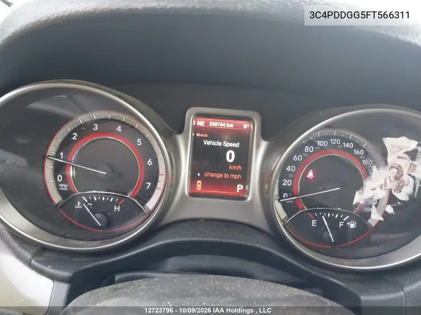 2015 DODGE JOURNEY VIN 3C4PDDGG5FT566311 — фото 7