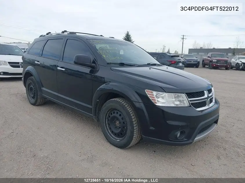 DODGE JOURNEY 2015, VIN 3C4PDDFG4FT522012