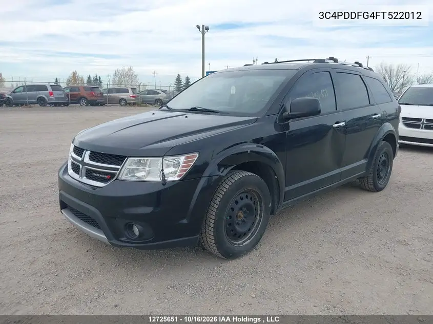 2015 DODGE JOURNEY VIN 3C4PDDFG4FT522012 — фото 2