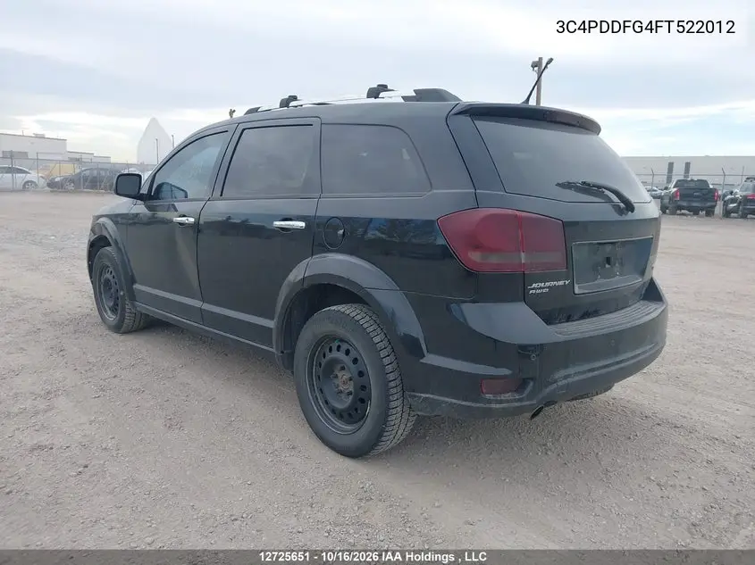 2015 DODGE JOURNEY VIN 3C4PDDFG4FT522012 — фото 3