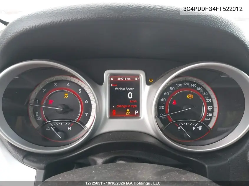 2015 DODGE JOURNEY VIN 3C4PDDFG4FT522012 — фото 7