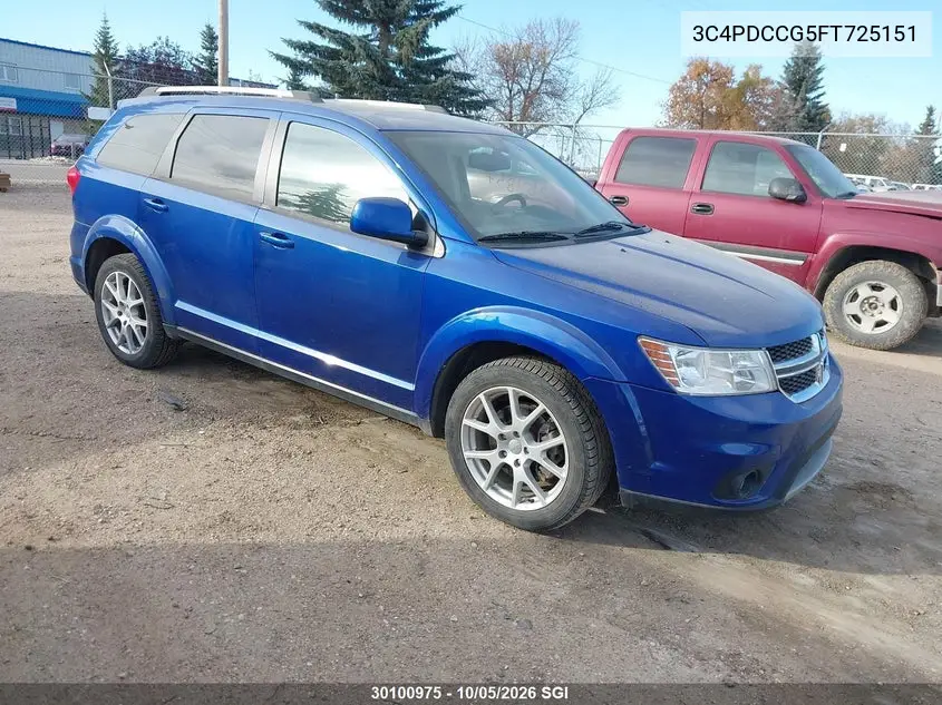 DODGE JOURNEY 2015, VIN 3C4PDCCG5FT725151