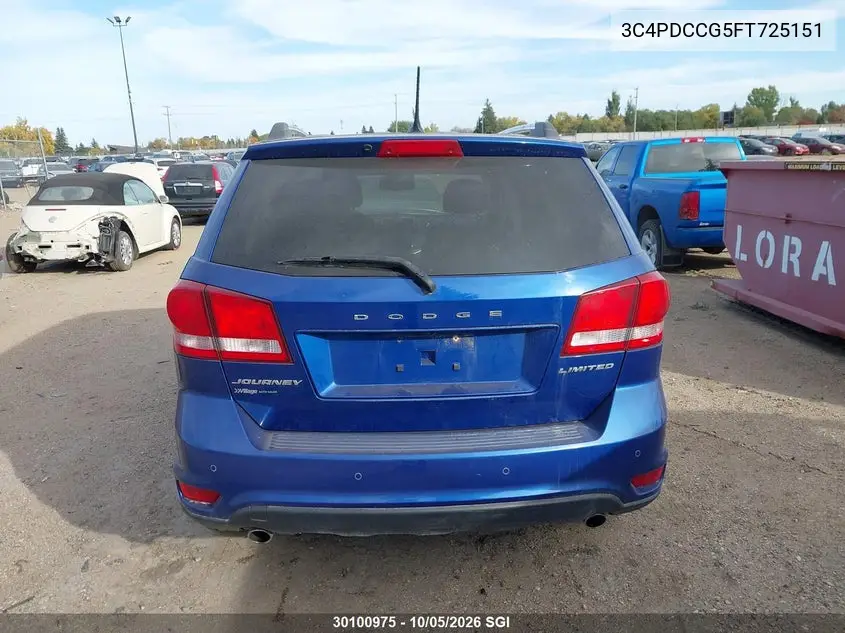 2015 DODGE JOURNEY VIN 3C4PDCCG5FT725151 — фото 16