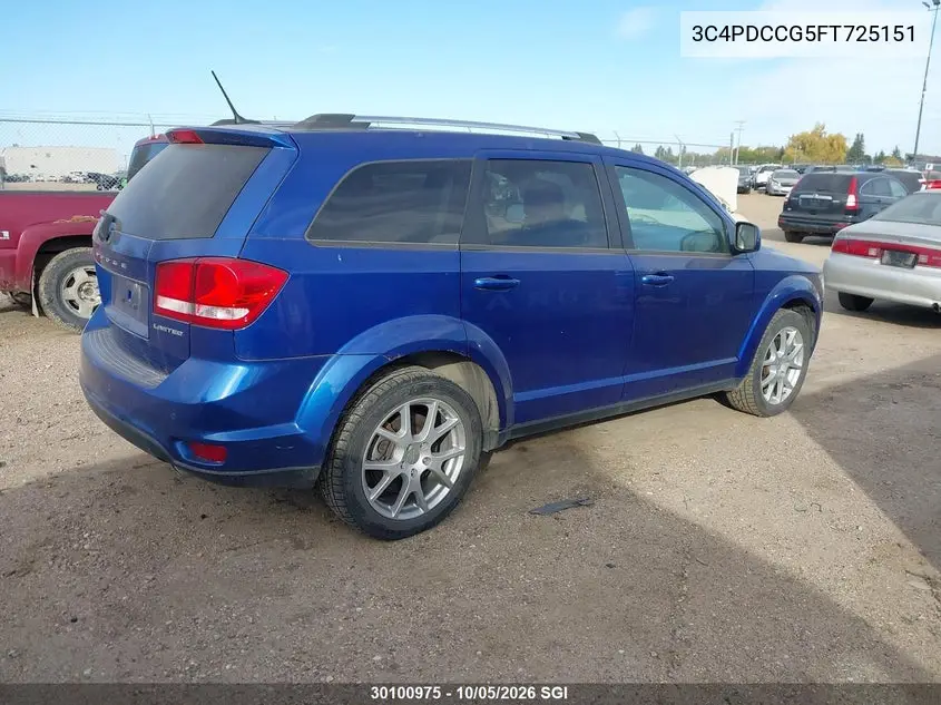 2015 DODGE JOURNEY VIN 3C4PDCCG5FT725151 — фото 4