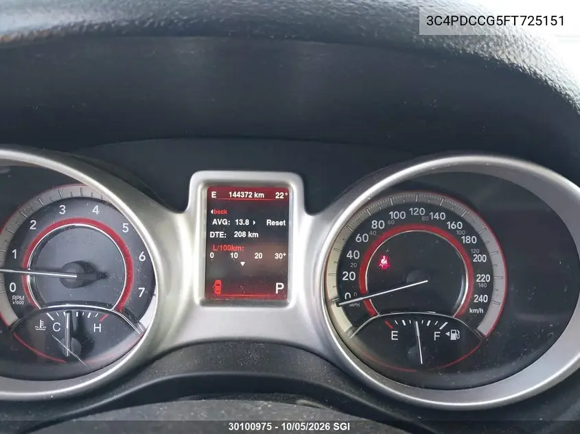 2015 DODGE JOURNEY VIN 3C4PDCCG5FT725151 — фото 7