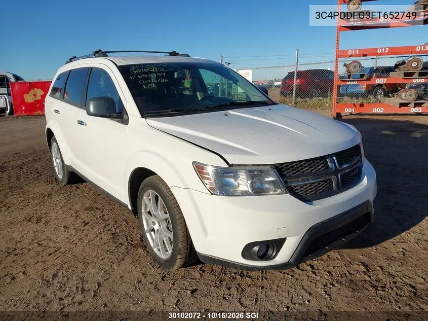 DODGE JOURNEY 2015, VIN 3C4PDDFG3FT652749