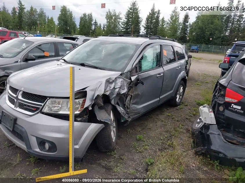 2015 DODGE JOURNEY VIN 3C4PDCCG4FT608239 — фото 2