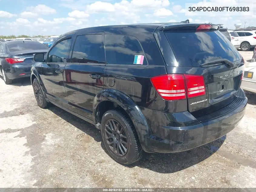 2015 DODGE JOURNEY VIN 3C4PDCAB0FT698383 — фото 3
