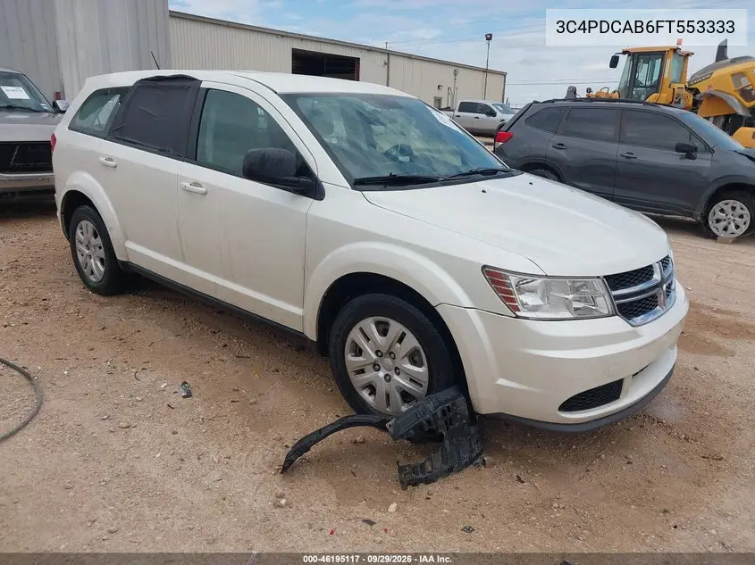 DODGE JOURNEY 2015, VIN 3C4PDCAB6FT553333
