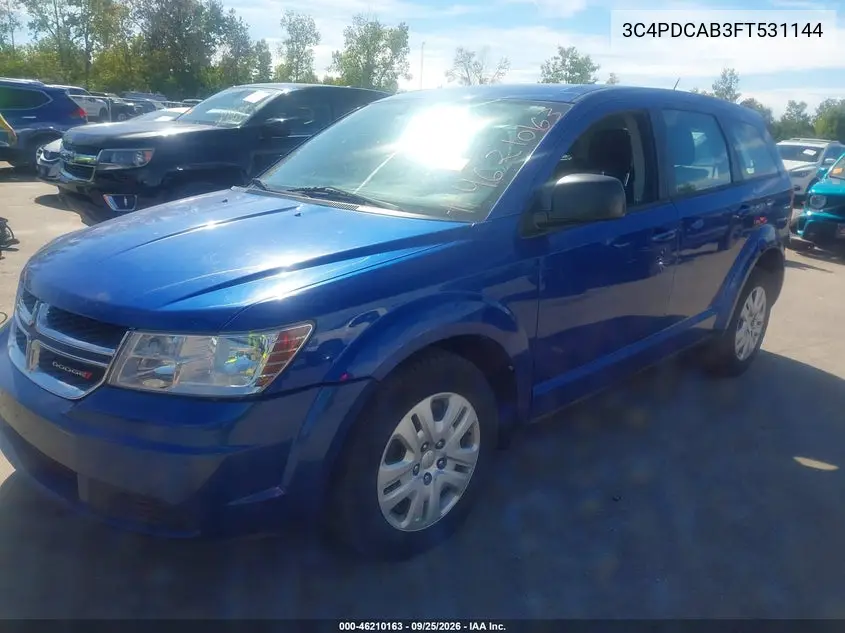 2015 DODGE JOURNEY VIN 3C4PDCAB3FT531144 — фото 2
