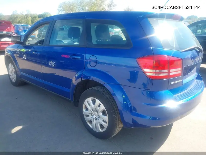 2015 DODGE JOURNEY VIN 3C4PDCAB3FT531144 — фото 3